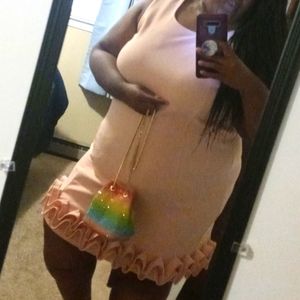 Cocktail blush colored dress